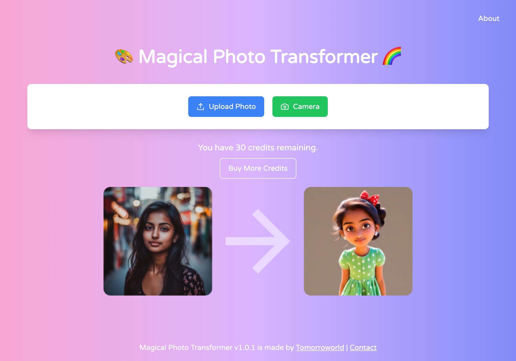 Magical Photo Transformer: AI-Powered Cartoon Fun